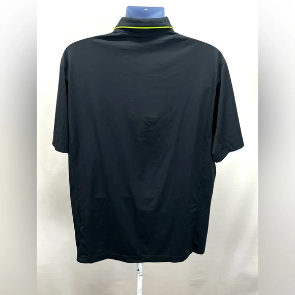 NIKE DRI-FIT PERFORMANCE Men’s black with yellow trim polo size XL. - Picture 6 of 11